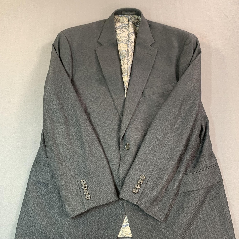 Lauren Ralph Lauren Blazer Mens 46R Gray Polyester Paisley Lined Sport Coat - Picture 3 of 16